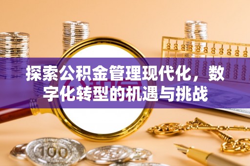 讷河探索公积金管理现代化，数字化转型的机遇与挑战