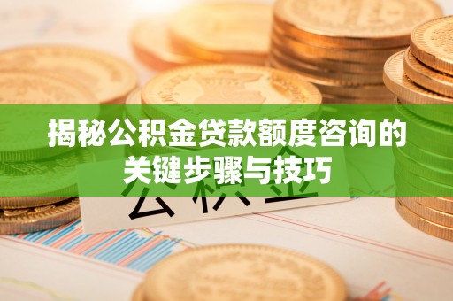 讷河揭秘公积金贷款额度咨询的关键步骤与技巧