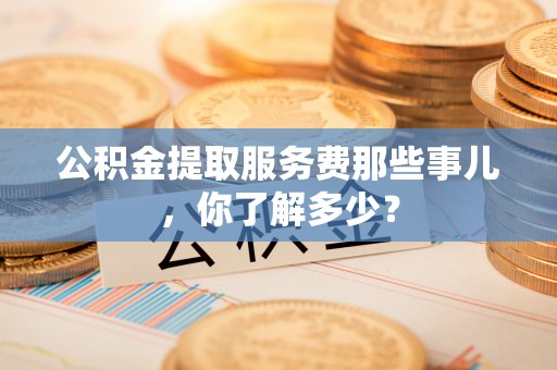 讷河公积金提取服务费那些事儿，你了解多少？