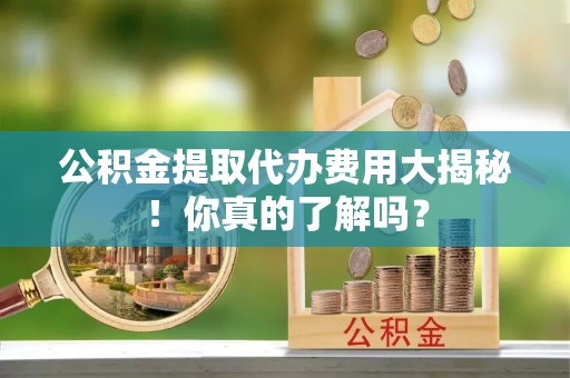 讷河公积金提取代办费用大揭秘！你真的了解吗？